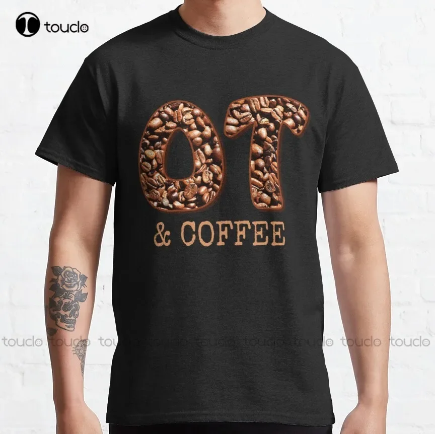 Ergotherapie _Amp_ Kaffeebohnen klassisches T-Shirt übergroße Shirts individuelle Aldult Teen Unisex Digitaldruck T-Shirts