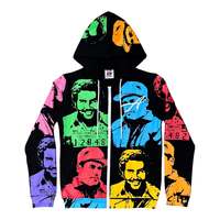 Y2K American Brand Oversized Printed High-quality Hoodie Harajuku Hip-hop Street Sports Large Casual Zipper Top