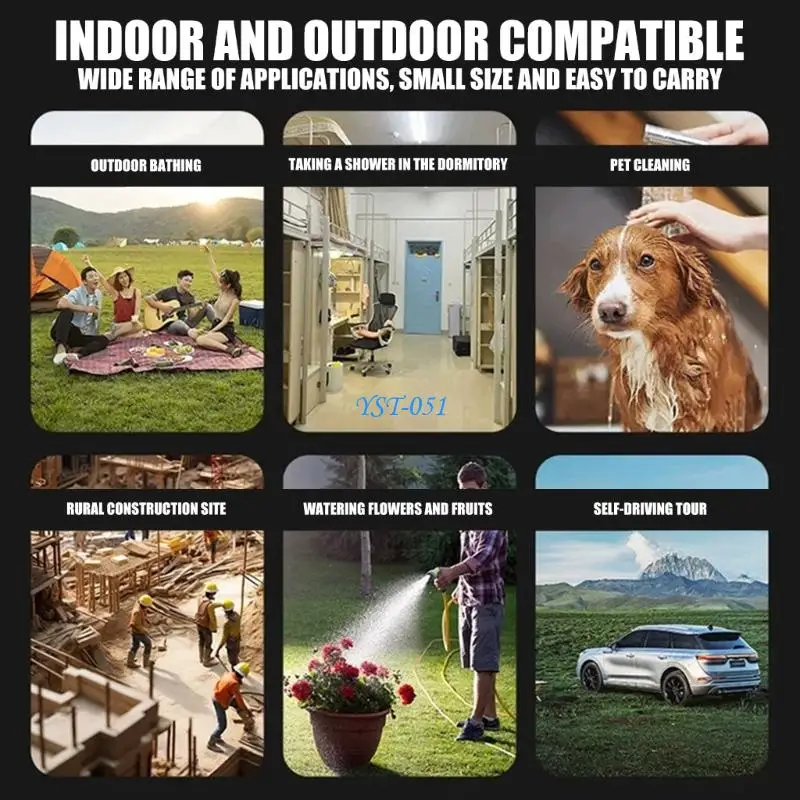 

E15A Efficient Heated Shower Device Perfect For Hiking Backpacking And Travel
