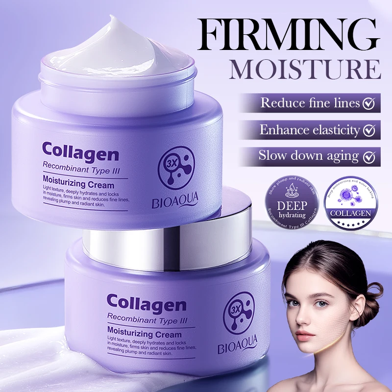 Collagen Face Cream Moisturizing Improve Wrinkles Firming Fine Lines Brightening Nourishing Facial Essences Skin Care Products