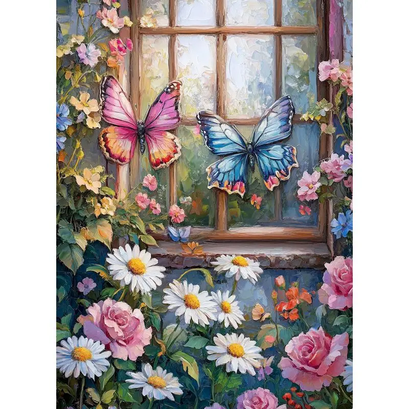 

GATYZTORY Butterfly Paint By Numbers Gift Picture With Numbers Animal 40x50cm Home Decor Picture Paint