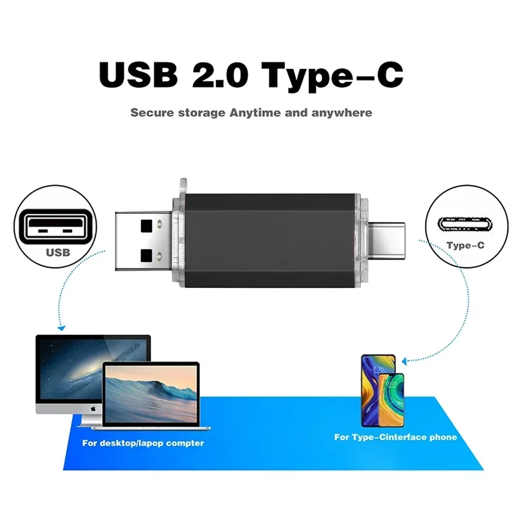 Unidad Flash USB TYPE-C, 4GB, 8GB, capacidad Real, 64GB, 128GB, llavero gratis, memoria, regalo, Pendrive, disco U, 16Gb, 32Gb