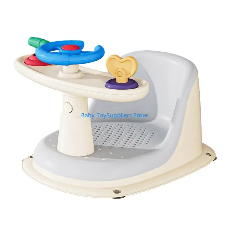 

R1WF Baby Bath with Bottom Suction Cups Provides Backrest Support Easy to Remove