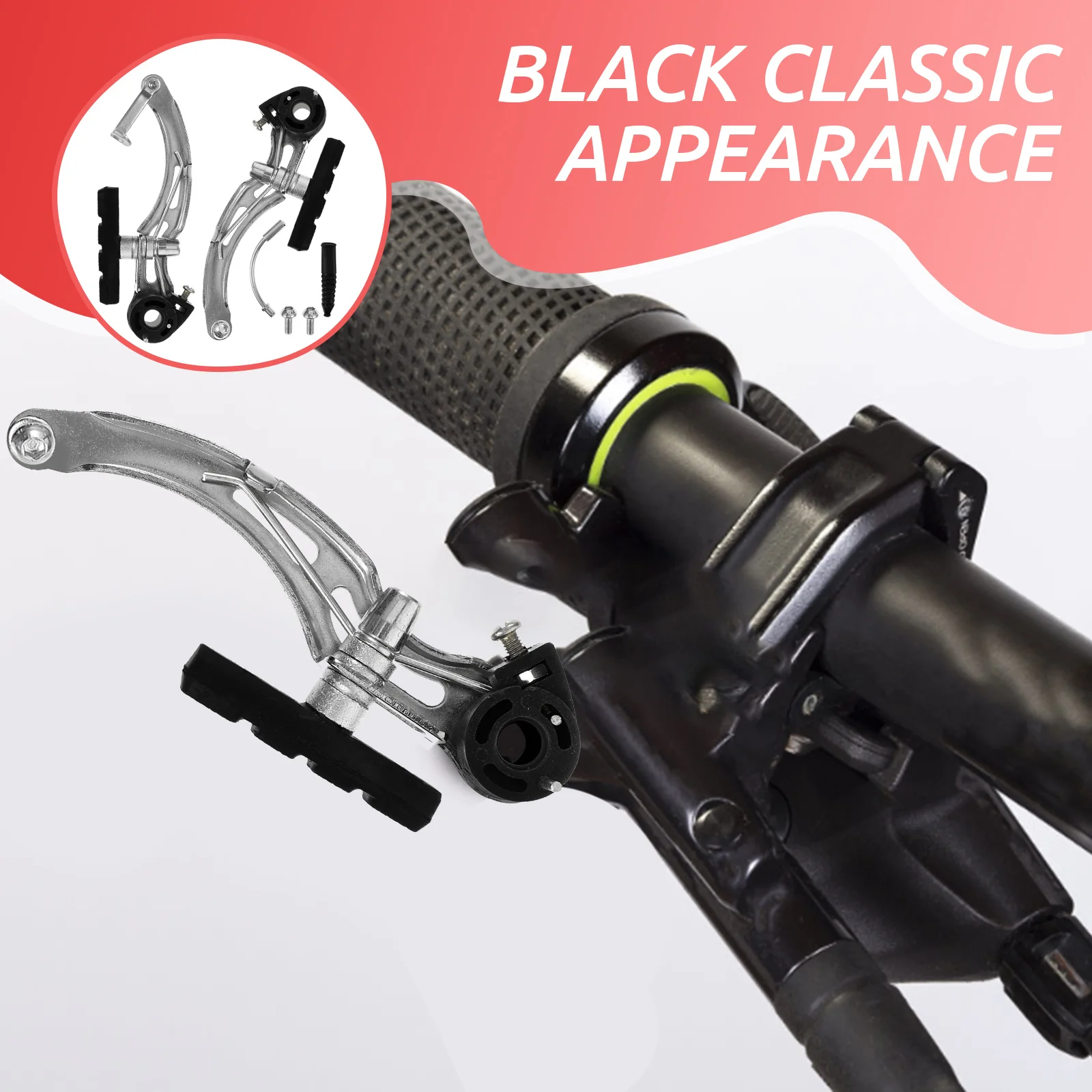 1Pair Road Bike Brake Calipers Aluminum Alloy Durable Brake Pads Replacement Cycling Accessories Professional Noise Reduction