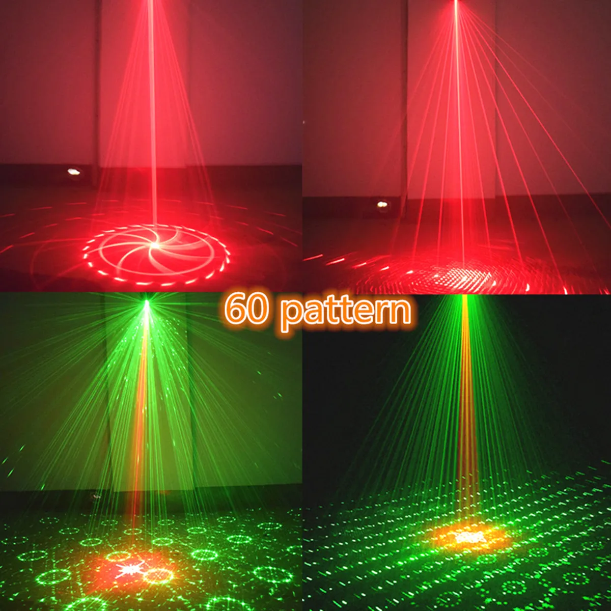Party Lights, DJ Disco Lights, Mini 60-Pattern Strobe Projector, Portable Projector Lamp, Decorative Atmosphere Lamp