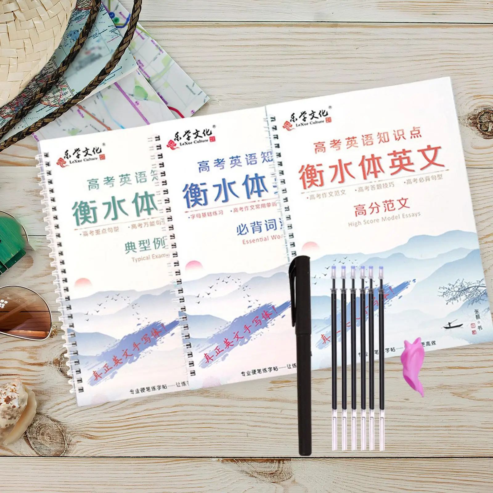 3 Pieces Practice Calligraphy Copybook Educational Grooved Handwriting Book