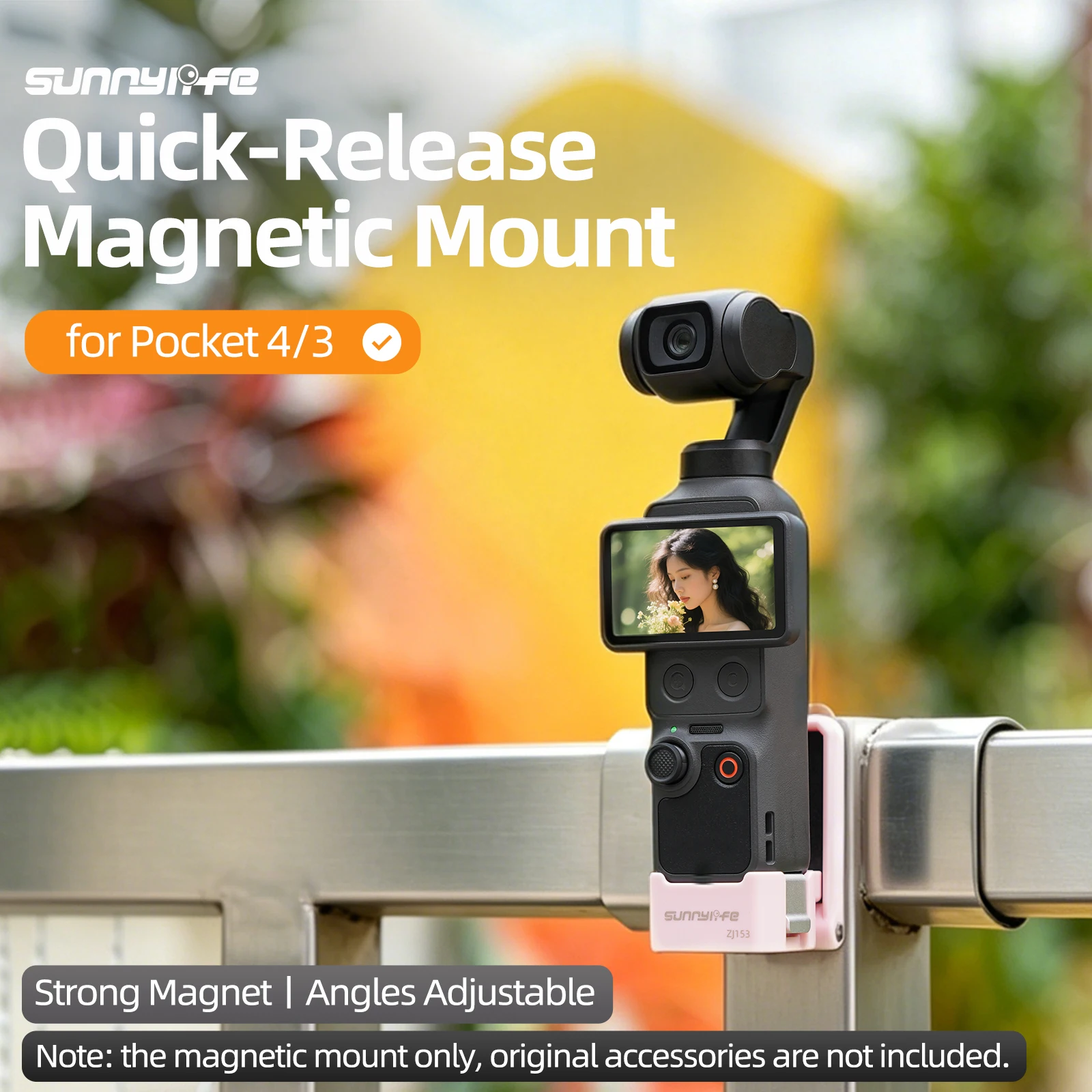 

Plastic Plate Magnetic Quick Release Tabletop Stand Base 180° Adjustable Angle Mount Holder For DJI Pocket 4/3 Camera Accessory