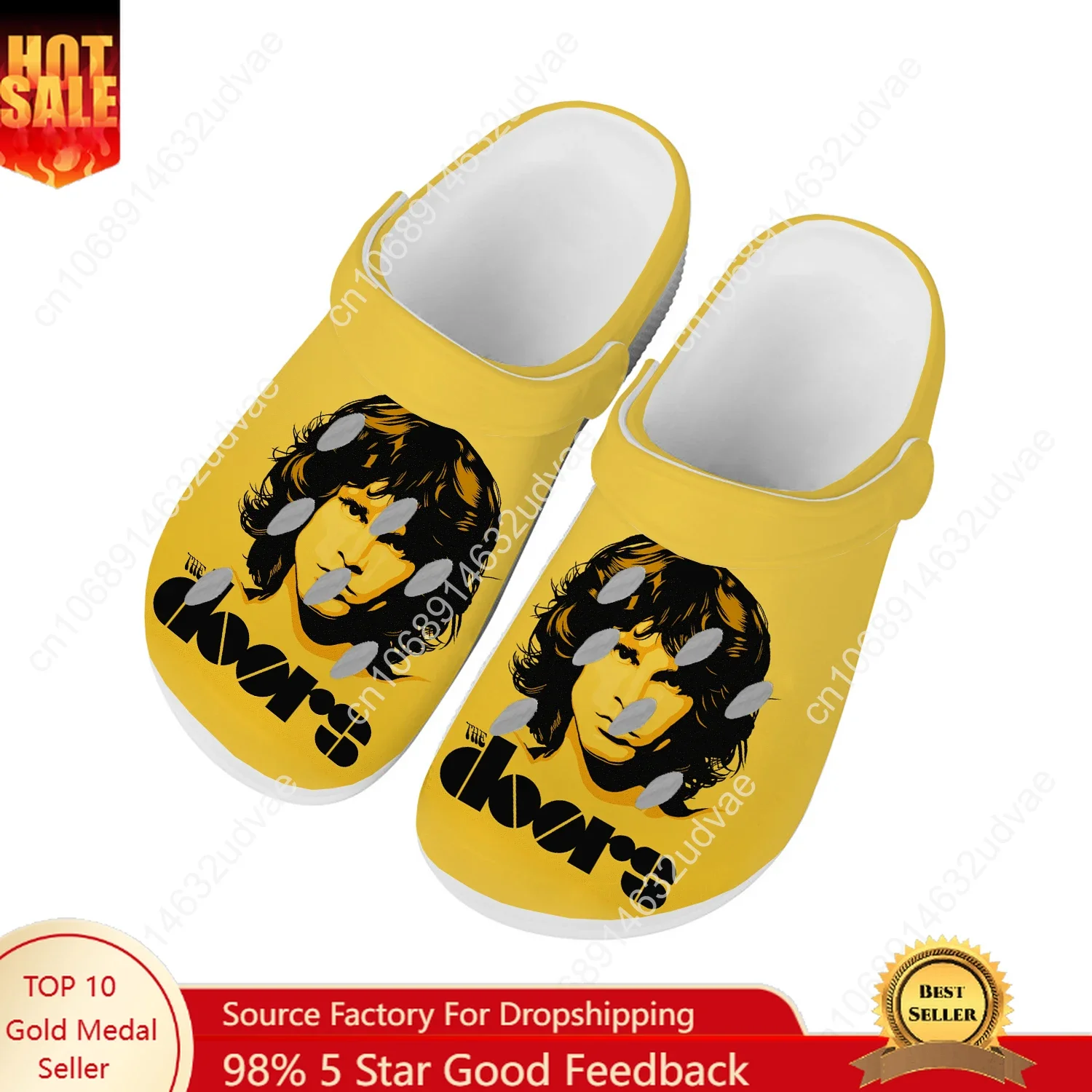 The Doors Water Shoes Mens Womens High Quality Fashion Home Garden Clogs Customizd Sandals Beach Breathable Hole Slippers