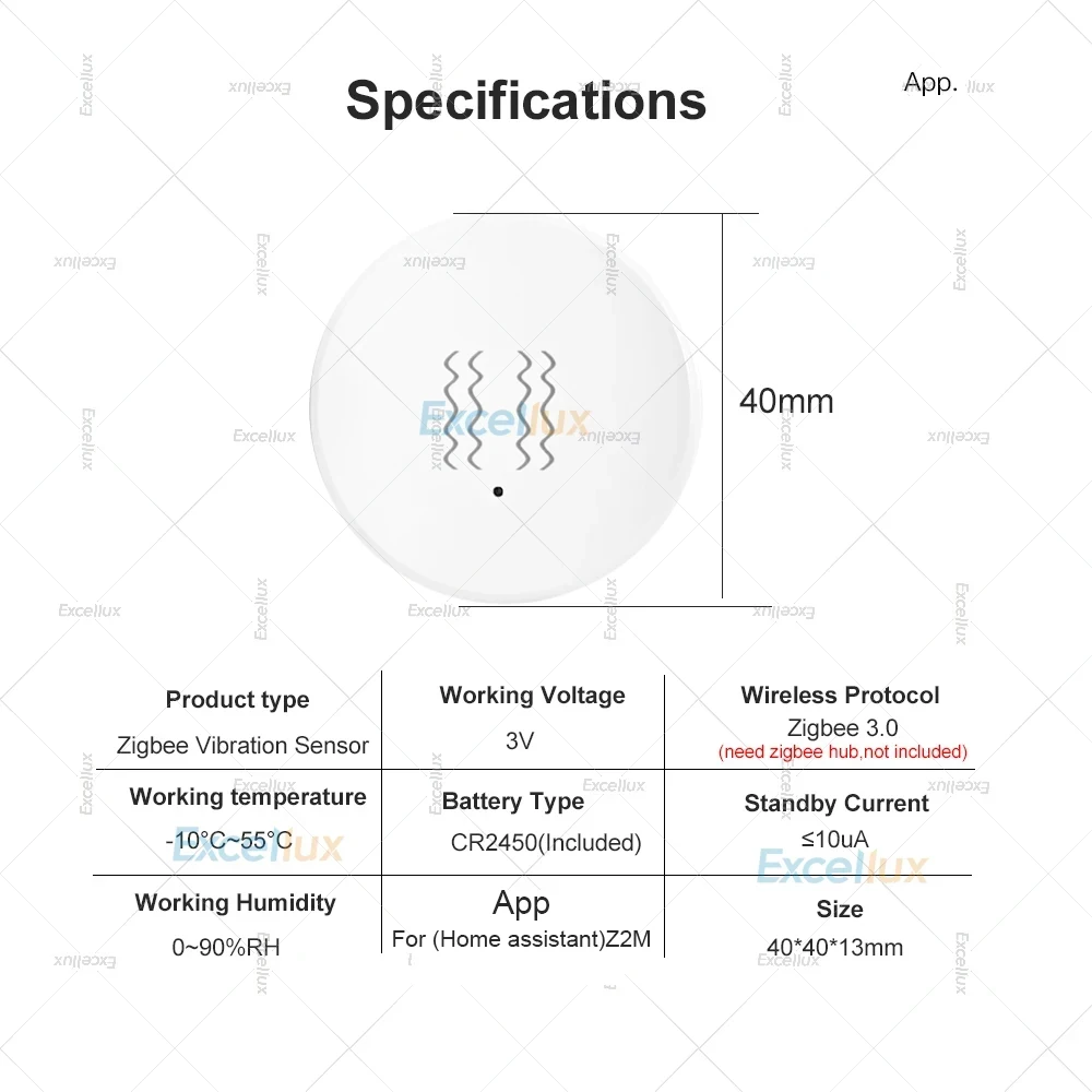Zigbee 3.0 Smart Vibration Sensor Real Time Motion Shock Alarm History Record Only Compatible With Zigbee2mqtt Home Assistant