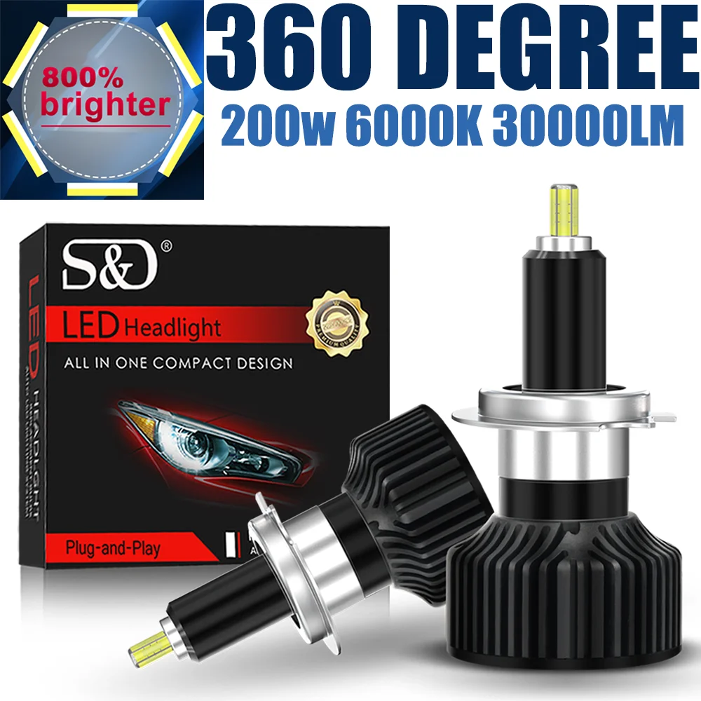 IRONWALLS 9012 HIR2 LED Headlight Bulbs – High/Low Beam, 6500K, 300,000LM, 5-Year Warranty 2 thumbnail image