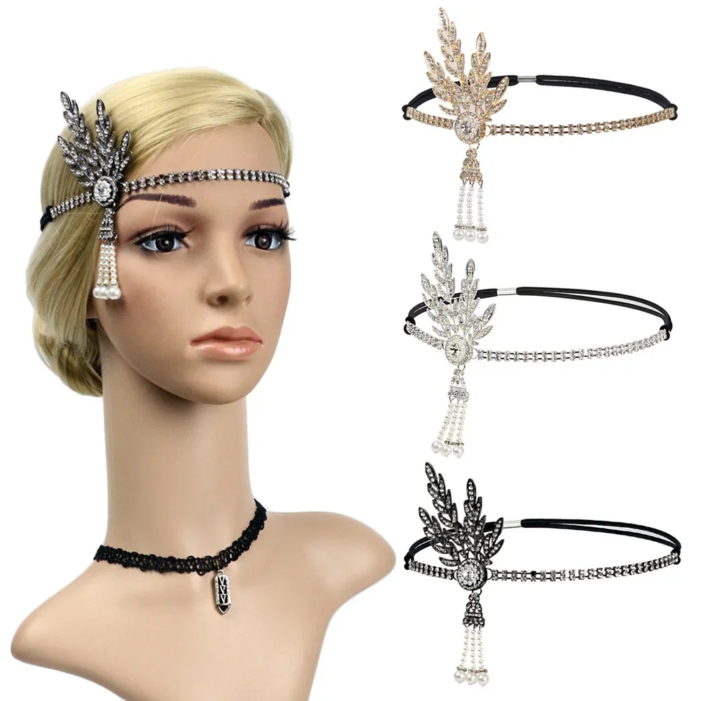 Casamento nupcial strass diamante headband, grande Gatsby para cabelos grossos encaracolados, estilo decorativo, excelente material, alta qualidade