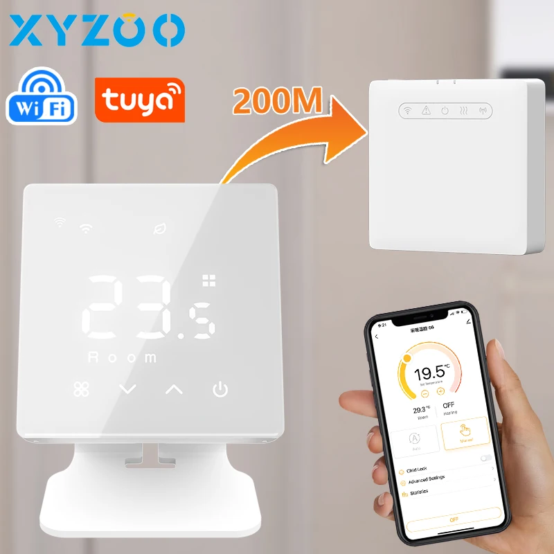 

Умный беспроводной термостат Smart RF WiFi Tuya для газового котла, дистанционный контроллер температуры, программируемый терморегулятор