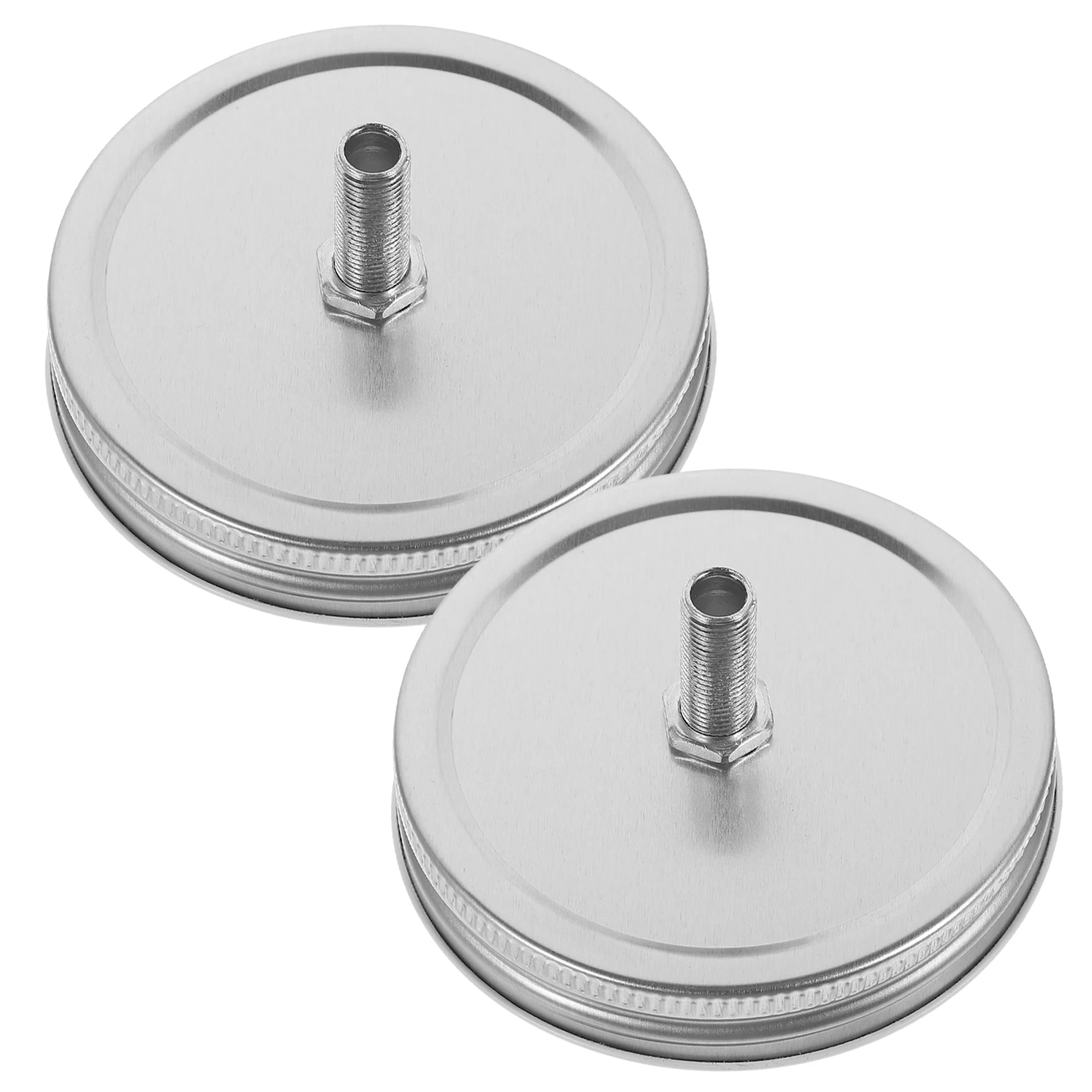 

2pcs Mason Oil Lamp Lid Premium Tinplate High Temperature Resistance Smooth Edge Easy Install Housewarming Gift Metal Lamp