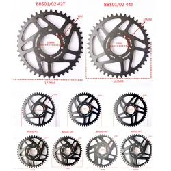 GUSTAVO E-bike Chain wheel Crankset 42-52T For BAFANG Mid Drive Motor BBS01/BBS02/BBSHD/BBS03/M625 250W-1000W