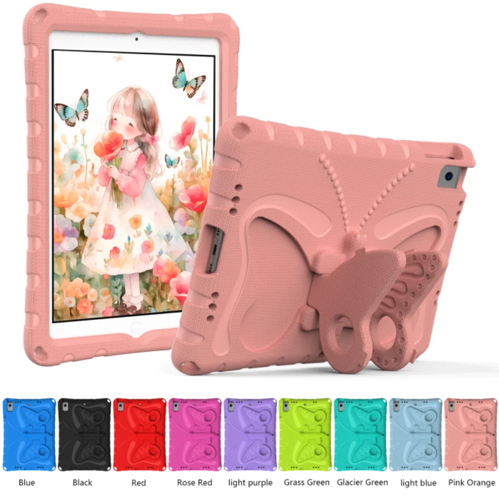 Custodia carina per bambini EVA per iPad Pro 13 Air 13 2024 Cartoon 3D Stand Butterfly Custodia antiurto per iPad Pro 12.9 6th 5nd 4nd 3nd