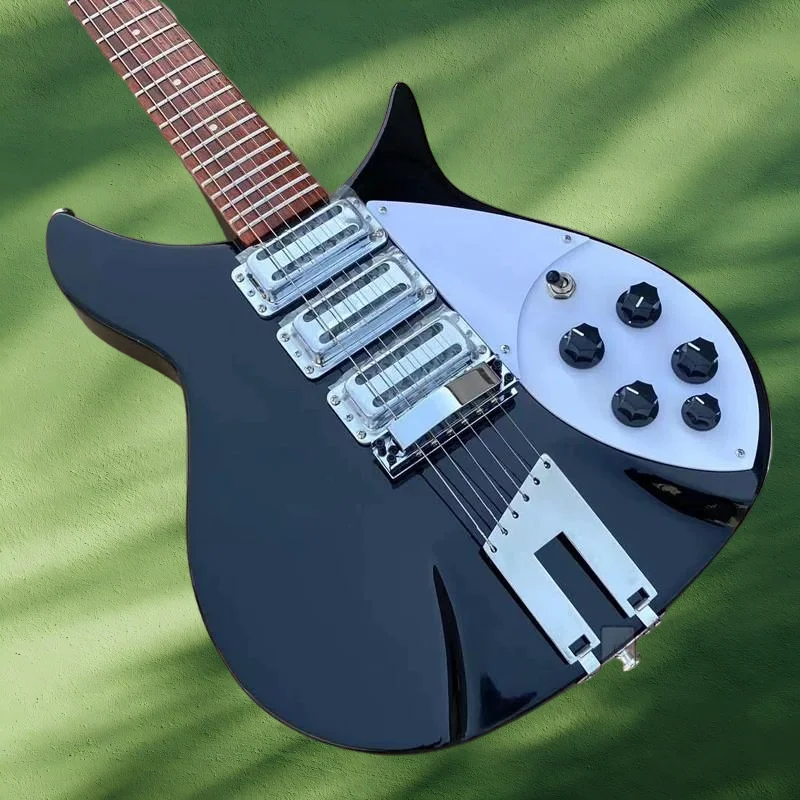 

2026 34 inches Trapeze Tailpiece 325 Guitar, 20.75" Scale Length 3 Mini Pickups Black Color Guitarra