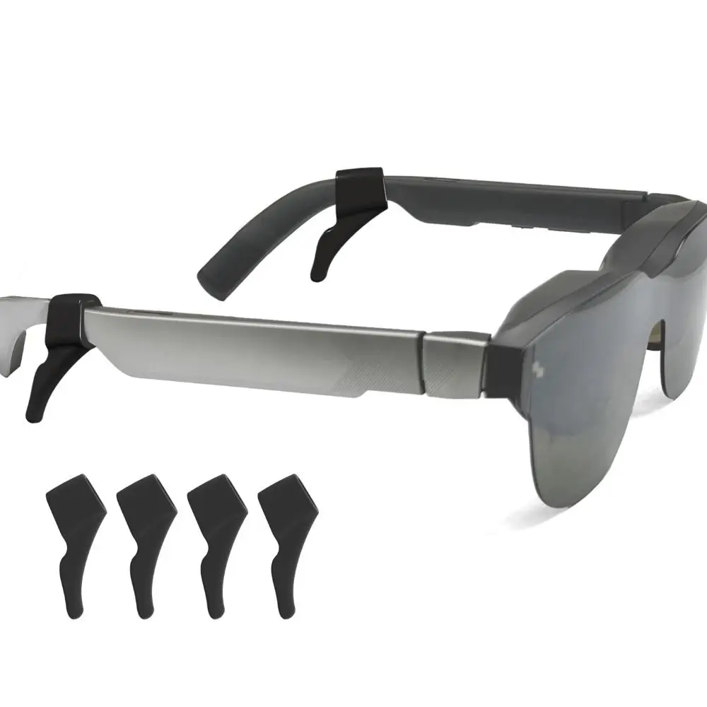 

4PCS Set Elastic Silicone Ear Hook Anti-Slip Eyeglasses Leg Grip for Ray-Ban Meta/Ray Neo/Xreal/ Thunderbird Air4