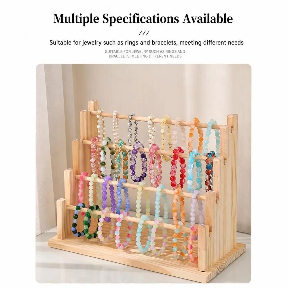 Practical Wooden Jewelry Display Stand Multi Tier Detachable Bracelet Bangle Holder Bracelet Storage Rack Shop Retail & Home Use