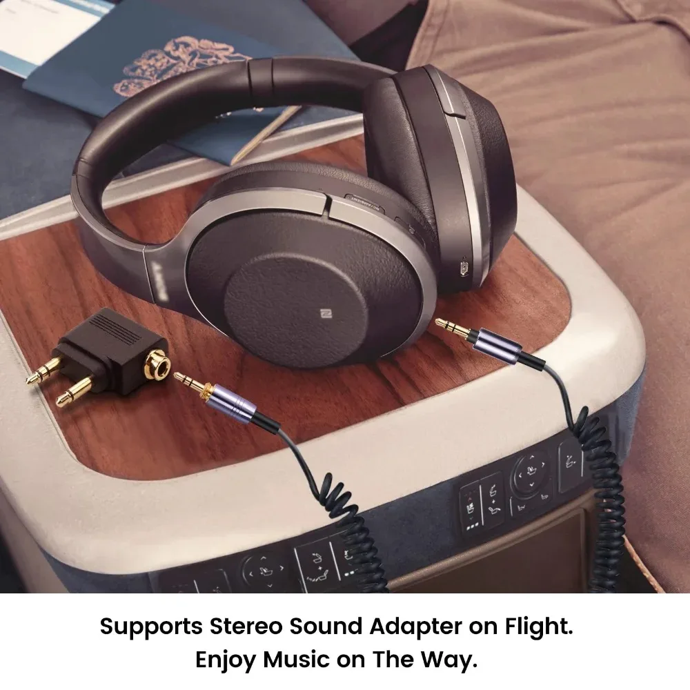 เปลี่ยนสายสัญญาณเสียงอัพเกรด Braided Tangle-Free สำหรับหูฟัง Sennheiser Urbanite XL Wireless Over-หูฟัง