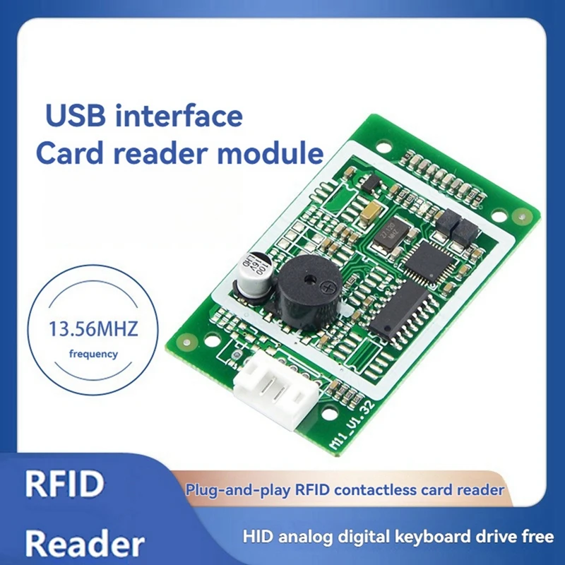 

B34B-USB Модуль считывания RFID IC Card Reader 13,56 МГц S50 Бесконтактный считыватель смарт-карт 14443A Поддержка окна Система Linux