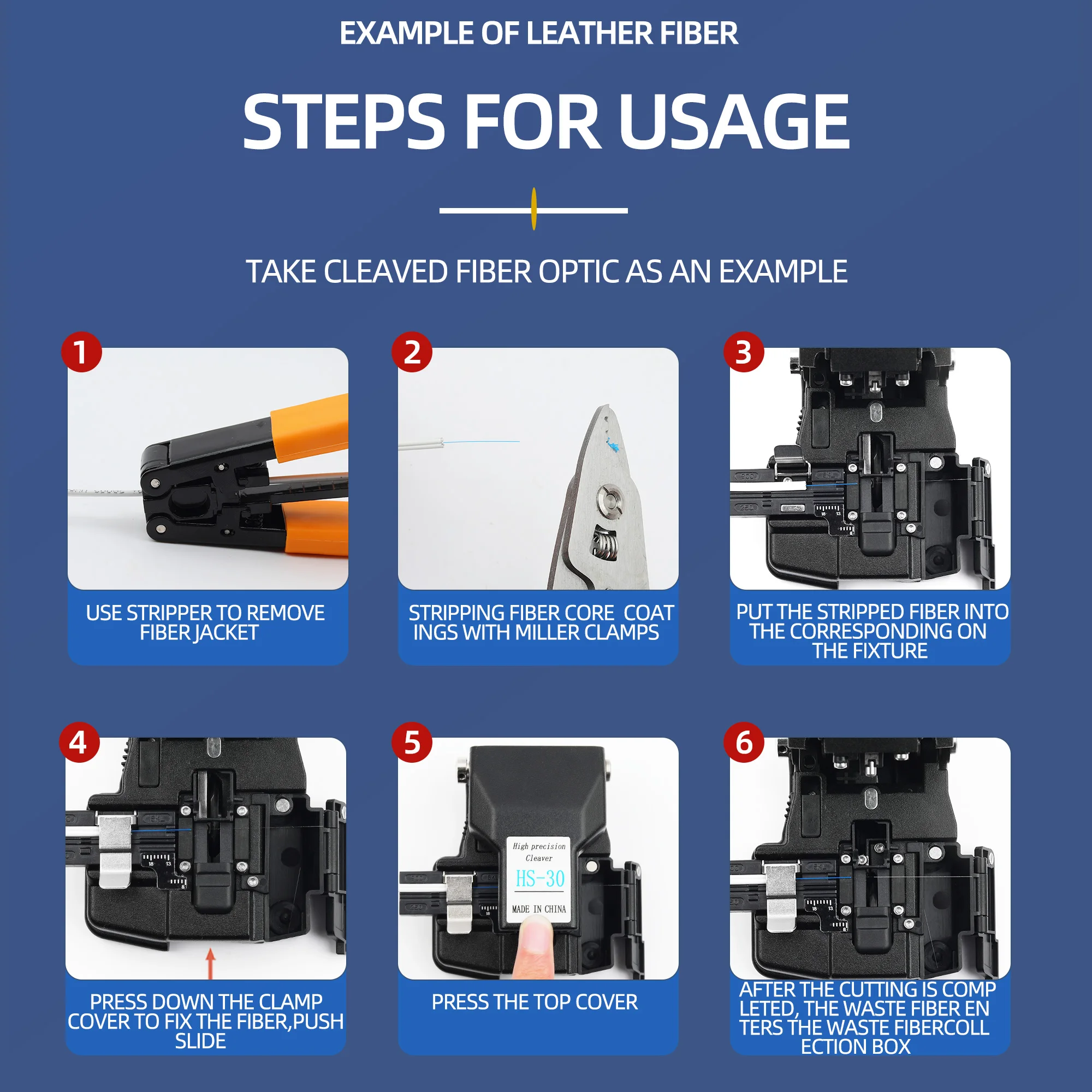 New High Precision HS-30 Scrap Box Optical Fiber Cleaver For Fujikura Fiber Cleaver CT-30 Fiber Optics Cutter