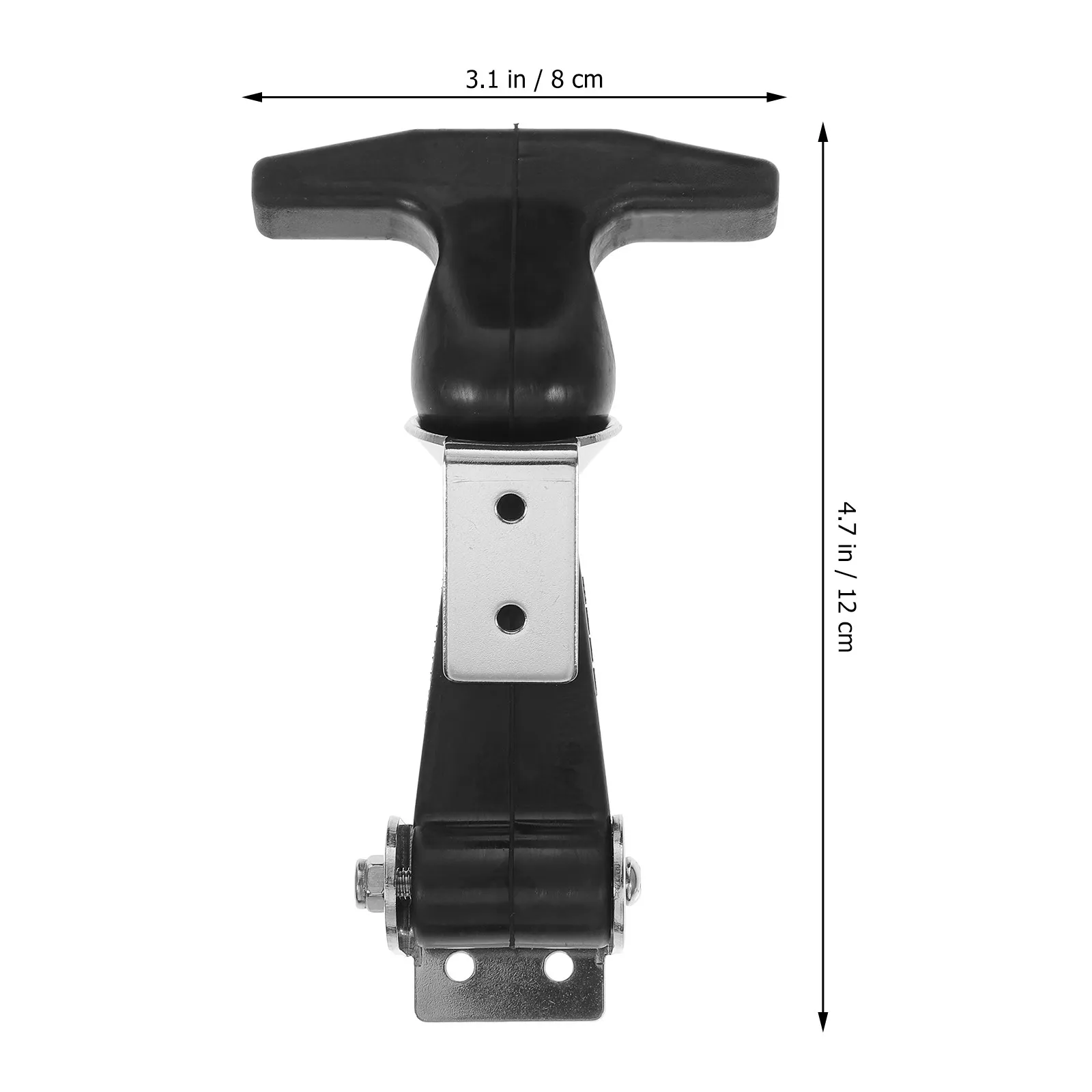 2Pcs Stainless Steel Draw Latches Flexible T-Handle Non-Corrosive Rubber Tool Box Cart Door Latch Vibration Absorbing