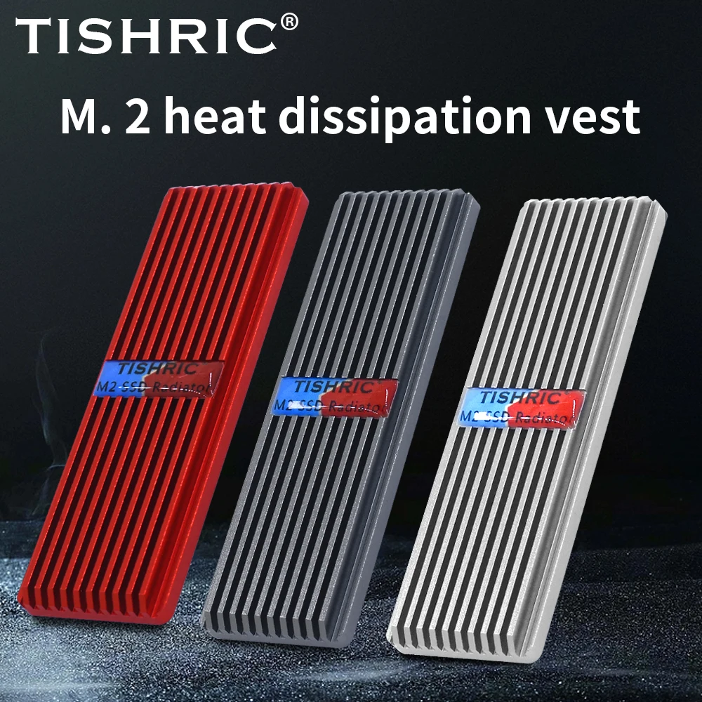 

TISHRIC M.2 SSD Radiator Cooling Heat Sink Heat M2 Heatsink Heat Dissipation Cooler Vest For NVME NGFF M.2 2280 SSD hard drive