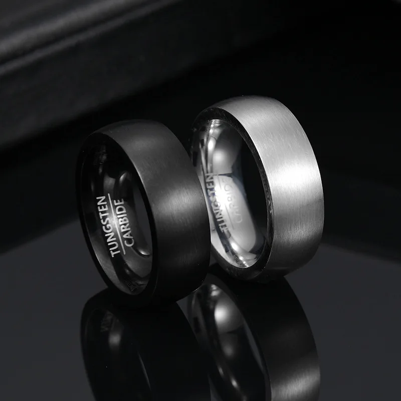 Punk Rock Style Black Color Ring Mens Fashion Chunky Finger Bling Titanium Steel Rings