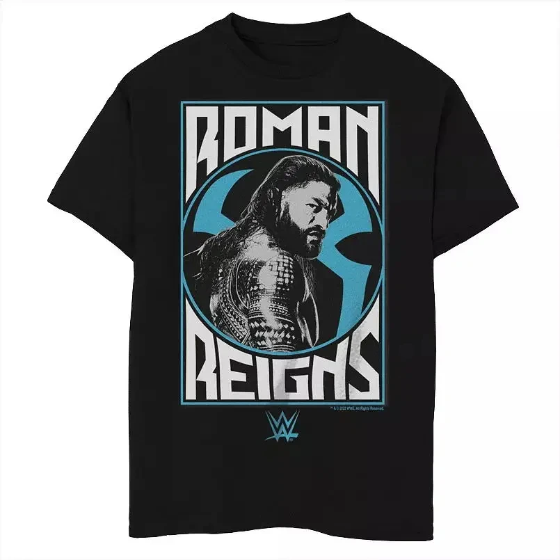 2025 Summer Men's 3D Printed Famous Wrestler Roman Reigns T-shirt Children's Street Sports Large Top