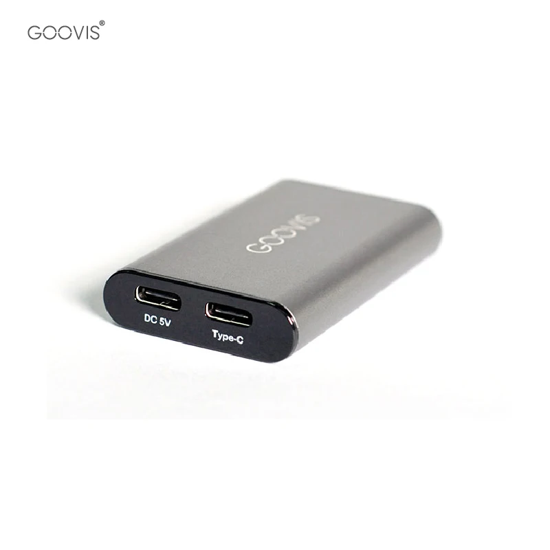 Goovis HDMI-zu-Typ-C-Adapter für GOOVIS Young, am Kopf montiertes Display, HD-4K-Konverter, tragbarer USB-C-Videoadapter, Schwarz