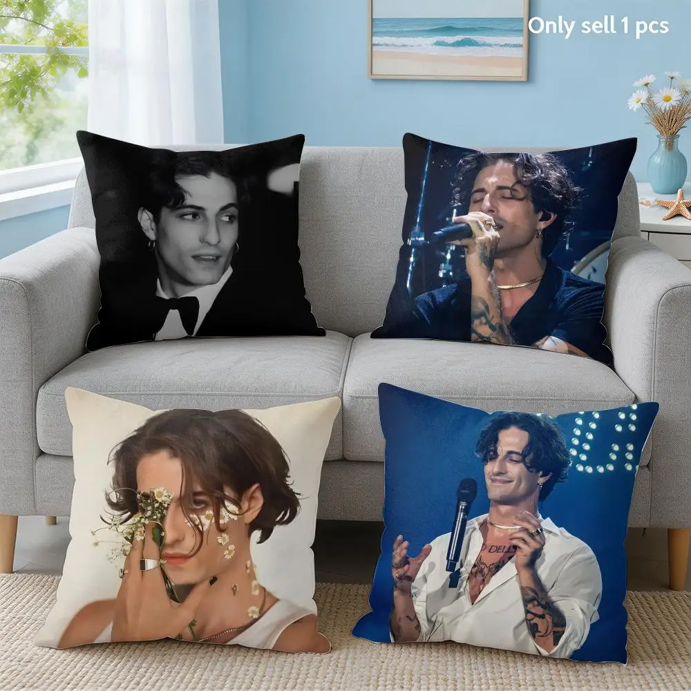 Singer D-damiano David Cushion Cover Soft Short Plush Throw Pillow Cover Hidden Zipper Cutecore Sofa Bedroom Home Decor