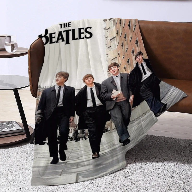 Famous Rock Band T-he-b-beatles Thick Blanket Fluffy King Lid Catnap Microfiber Bedding Sofa Blankets & Throws Knee Bed Throw