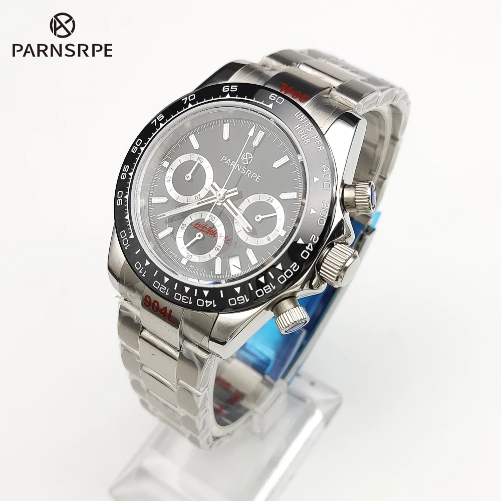 PARNSRPE Brand Sports Casual Quartz Watch Luxury Sapphire Men Waterproof Watch New Fashion Men\'s Chronograph