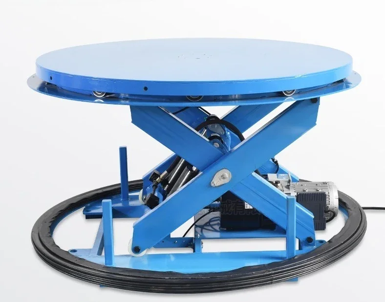 Circular electro-hydraulic lifting platform 360-degree rotating scissor-type electric lifting platform car lift