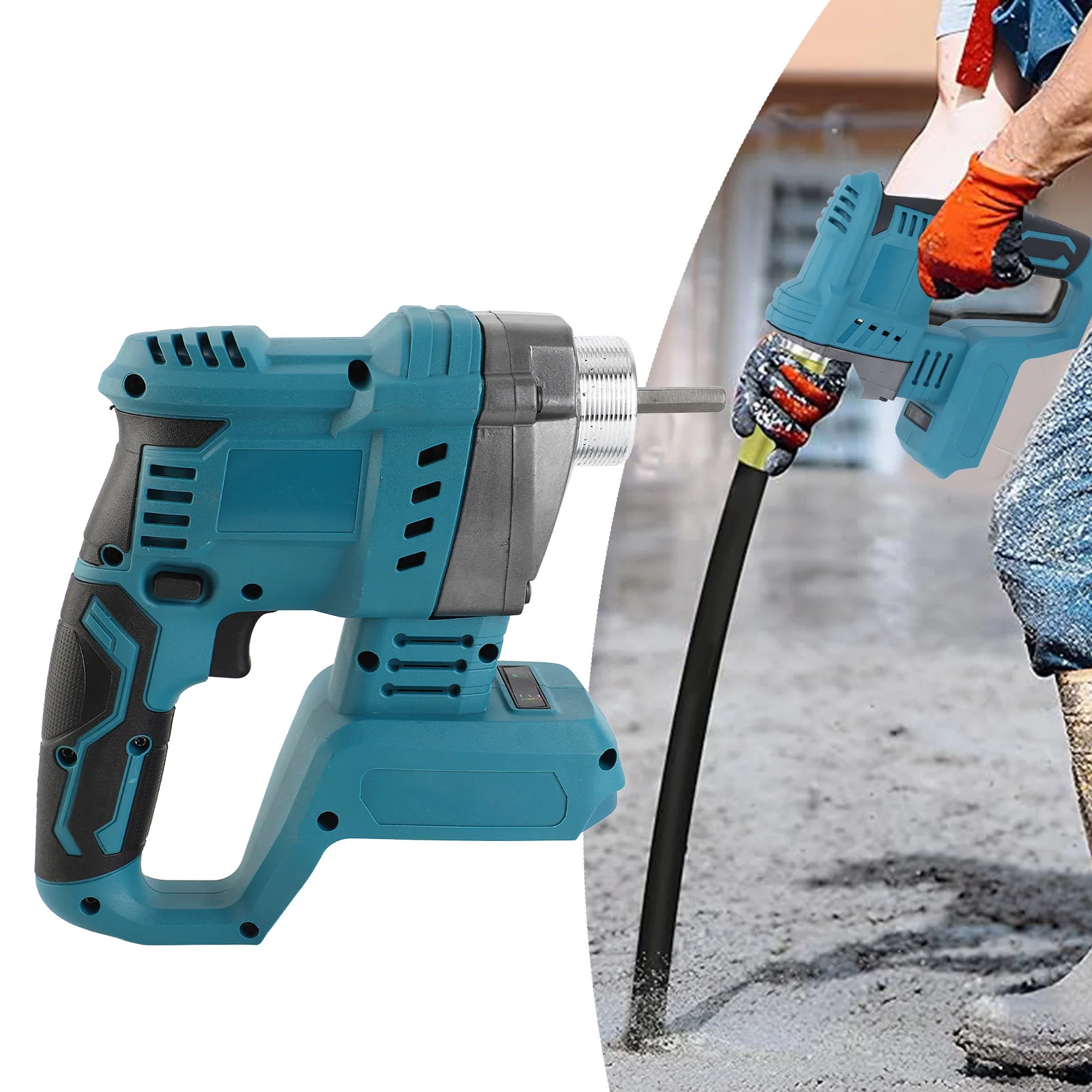 يده الكهربائية ملموسة هزاز يده الكهربائية هزاز الخرسانة المحمولة اللاسلكي ملموسة هزاز ل BL1830 18 فولت 800 واط