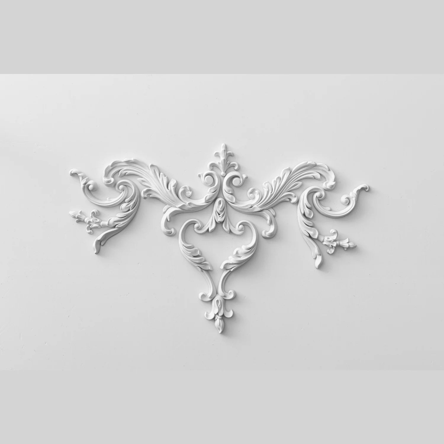 JMZ27 Hollow Carved PU Corner Flower Easy Installation Moisture Resistant Crown Molding For Residential Decoration
