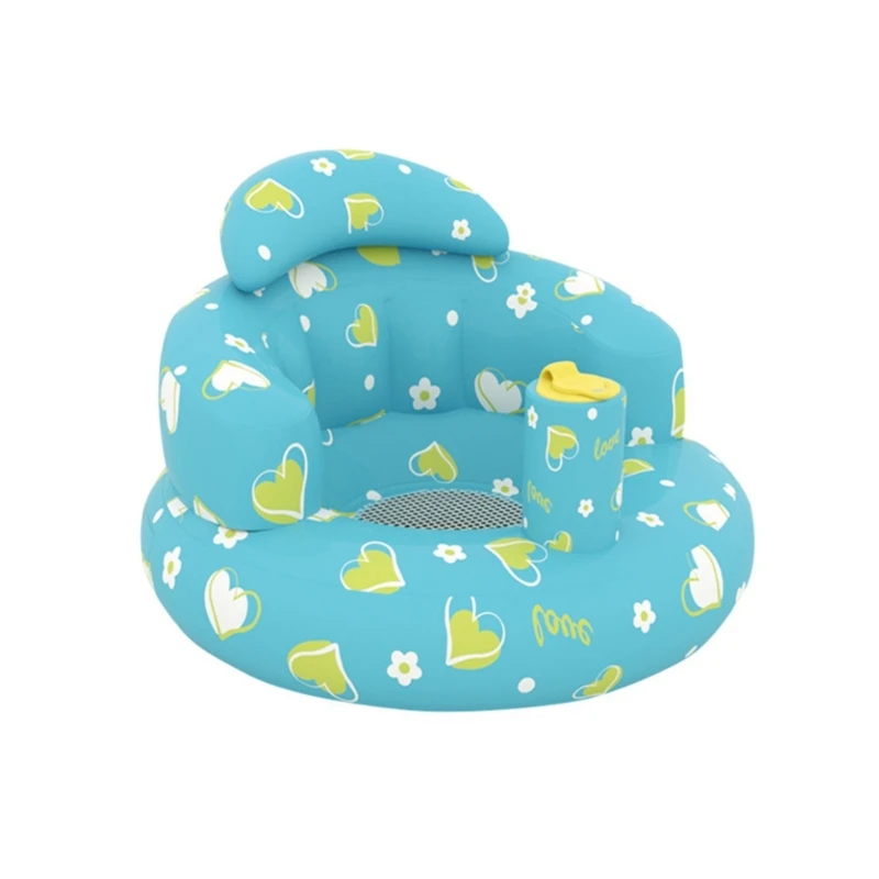 Soft & Safe Baby Shower Chair Inflatable Infant Seats Infant Inflatable Couch with Back Support Soft & Safe Kids Chair