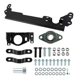 Steel Steering Box Brace for Cherokee XJ 1984 1985 1986-2001 W/ Sector Shaft Support Black