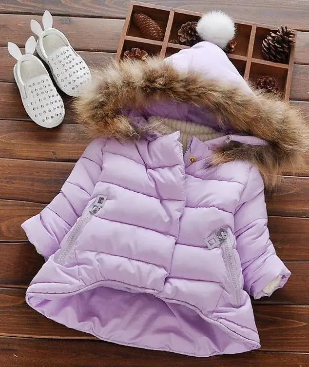 Children's Cotton Coat Girls' Cotton Jacket Children's Clothing Thickened Children's Clothing Winter Baby Warmth Hand Stuff