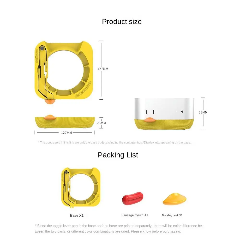 Creative 3D Printing Computer Base Power Button Front Heat Dissipation Bracket Cartoon Dustproof Host Accessories for Macmini M4