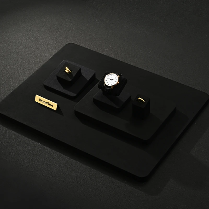 Oirlv Velvet Watch Display Stand - Premium Black Velvet for Stylish Watch Presentation, Ideal for Jewelry Store, and Home Decor