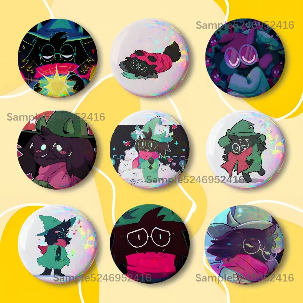 

Ralsei D-Deltarune Game 25/32/44/58/75mm Round Creative Tinplate Figure Icon Badge Handmade Brooches for Backpack Decoration