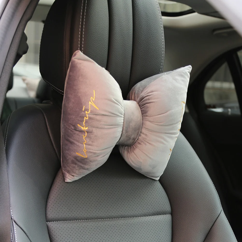 

Car Headrest Soft Comfortable Bow Shape Neck Support Anti Head Support Rest Pillow Fatigue Driving Accessories Car Seats