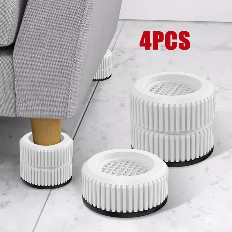 4Pcs Anti Vibration Feet Pads Waterproof Legs Slipstop Silent Skid Raiser Mat Washing Machine Support Dampers Stand Furniture