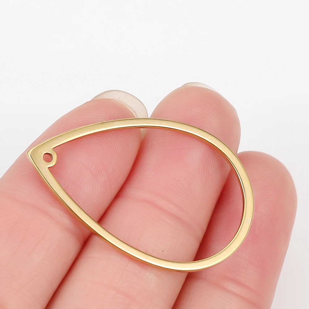 10pcs Stainless Steel Earrings Charms Connectors for DIY Jewelry Making Accessories Ear Hooks Findings Crafts Wires Accessories