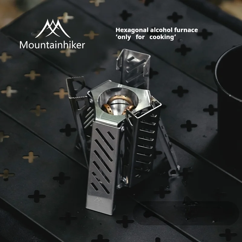 

Mountainhiker Camping Stainless Steel Alcohol Stove Portable Outdoor Burner Picnic Camping Alcohol Stove with Storage Bag