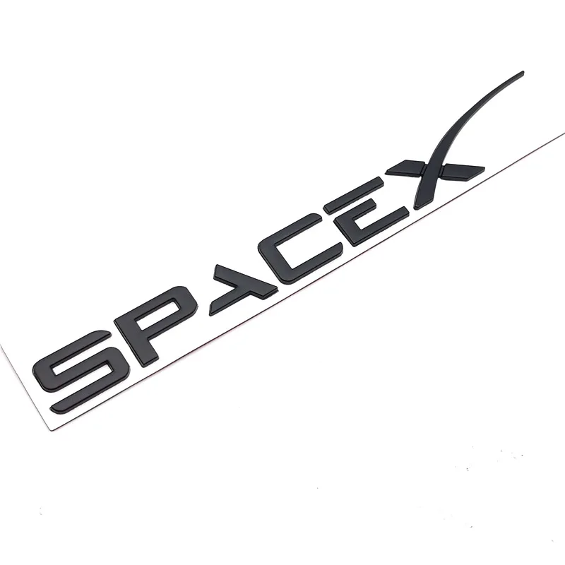 Spacex Sticker For Tesla Model 3 X Y S Letters Tail Letter Label Emblem Car Accessories Stickers Logo Emblems Zinc Alloy SPACEX