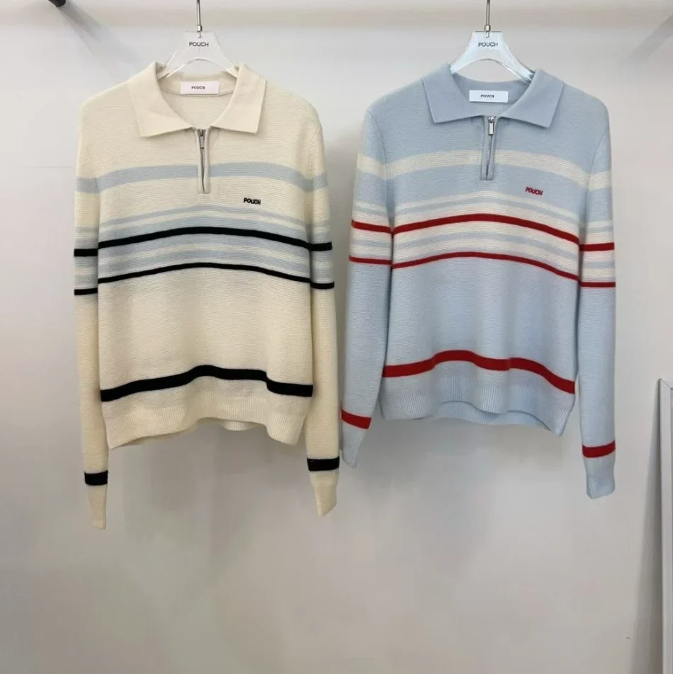 

Loose Fit Knitted Long Sve Ne Pullover Top f Zip Casual Sle Soft Fabric Breathable Comfortable Women's Autumn Top