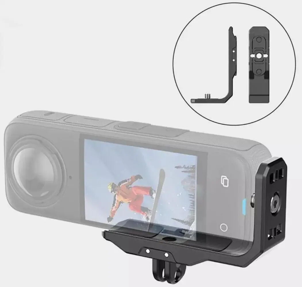 

Aluminum Alloy Magnetic L-shaped Horizontal Brackets Stand Mount Adapter Accessories for Insta360 X4/X5 Camera