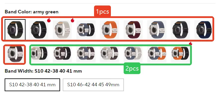 1/2 Stück Nylon-Armbänder für Apple Watch Ultra 4 3 2, 49 mm, 44 mm, 46 mm, 42 mm, 40 mm, 45 mm, elastisches Armband, IWatch Series 12 11 10 9 8 SE – Detail 8